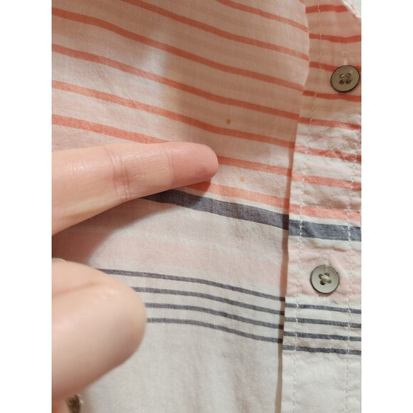 A New Approach Womens XL Pink Shirt Button up Stripes Preppy Feminine Soft Girl - Picture 8 of 16